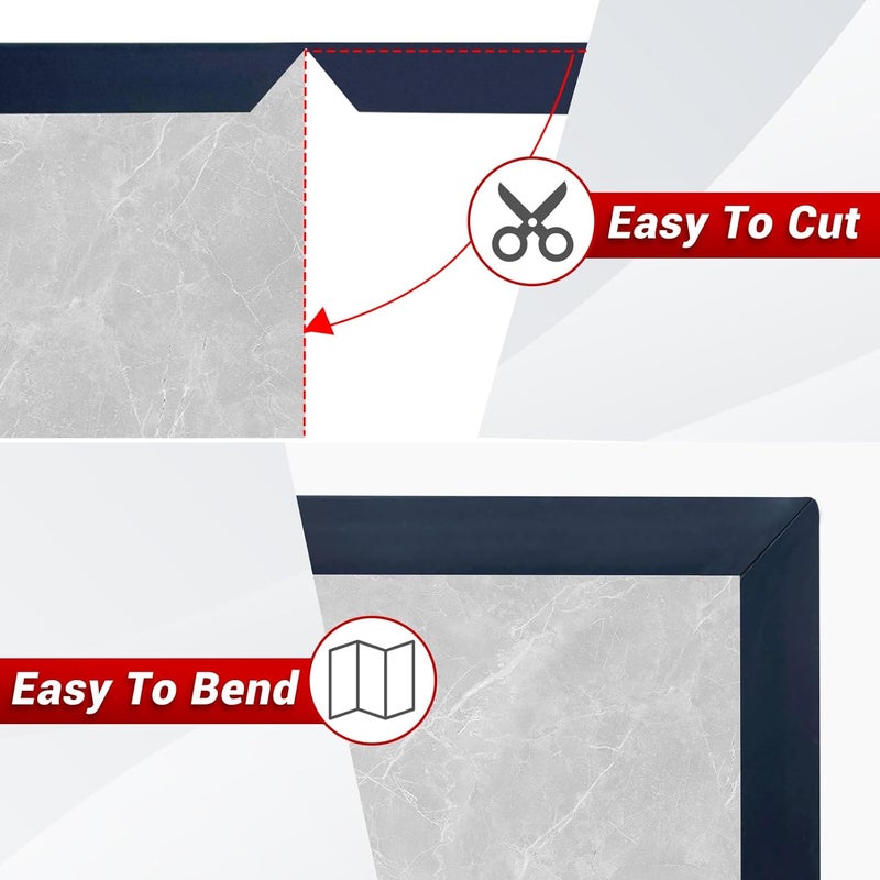 Protalwell Tile Edge Trim, Flexible Rubber L Shaped Small Size Corner Trim, Peel and Stick Edging Trim for Tile and Wall Edges, Table Edge Trim, Black Color, 10Ft - Image 5